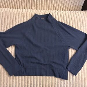 CALIA by Carrie Underwood Women’s M Textured Mock Neck Pullover Blue